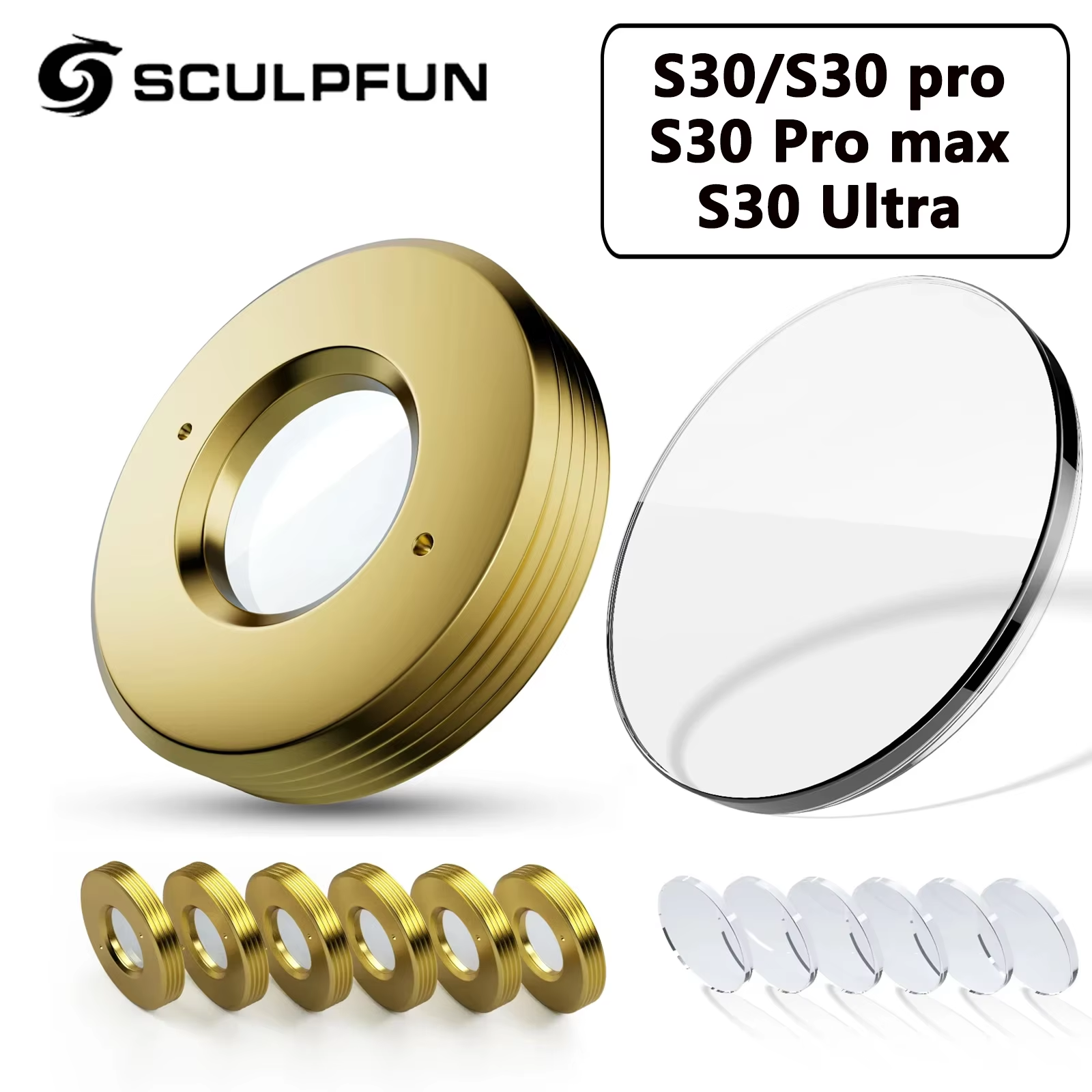Industrial Laser Engraver - SCULPFUN 6pcs Laser Lens for S30/S30