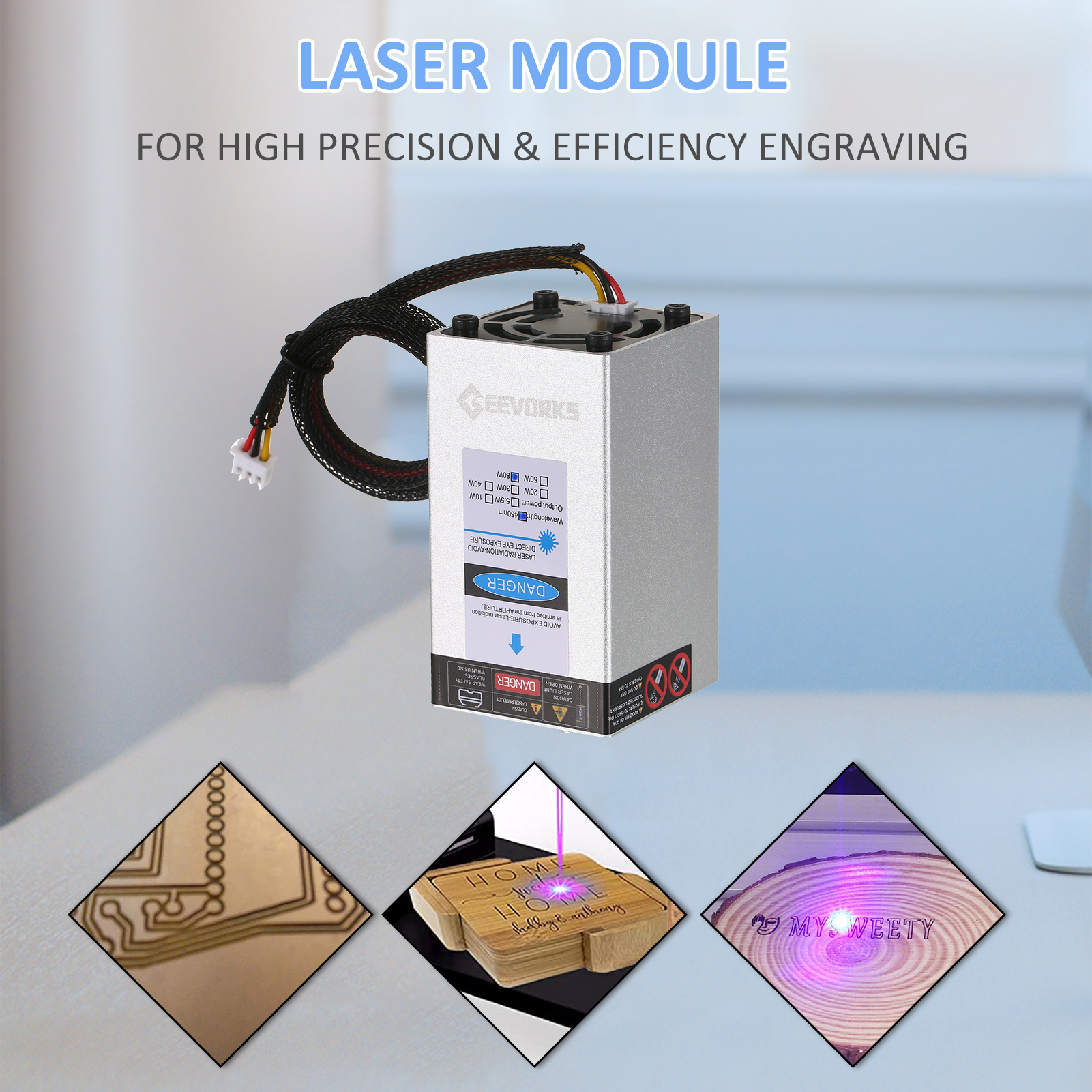 80W 40W Laser Module 450nm Eng - Cnc Router Machine avis et prix