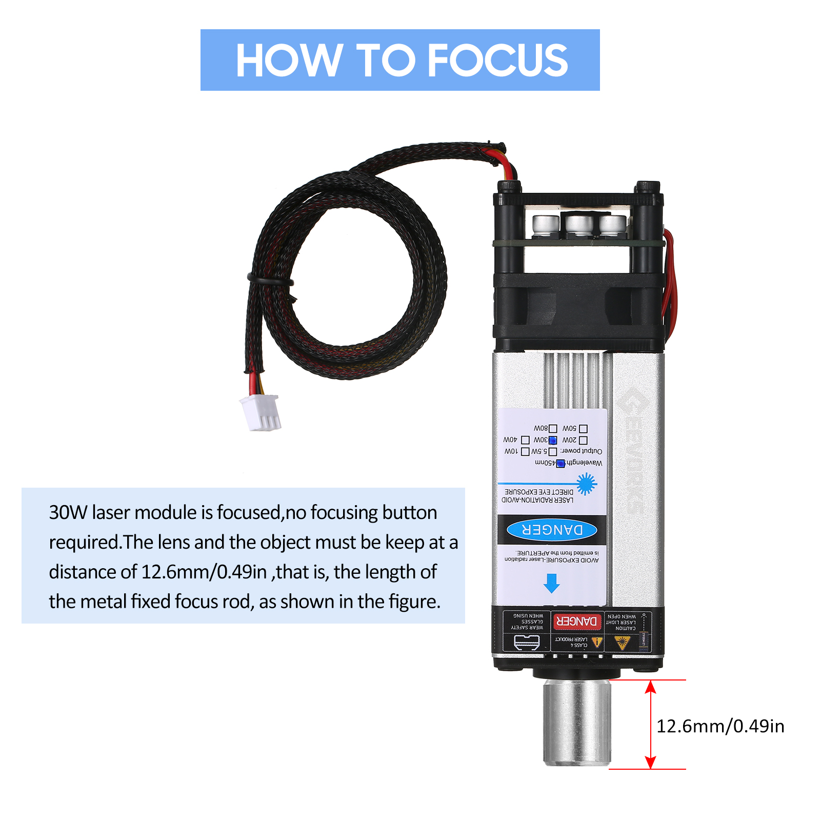 80W 40W Laser Module 450nm Eng - Cnc Router Machine avis et prix