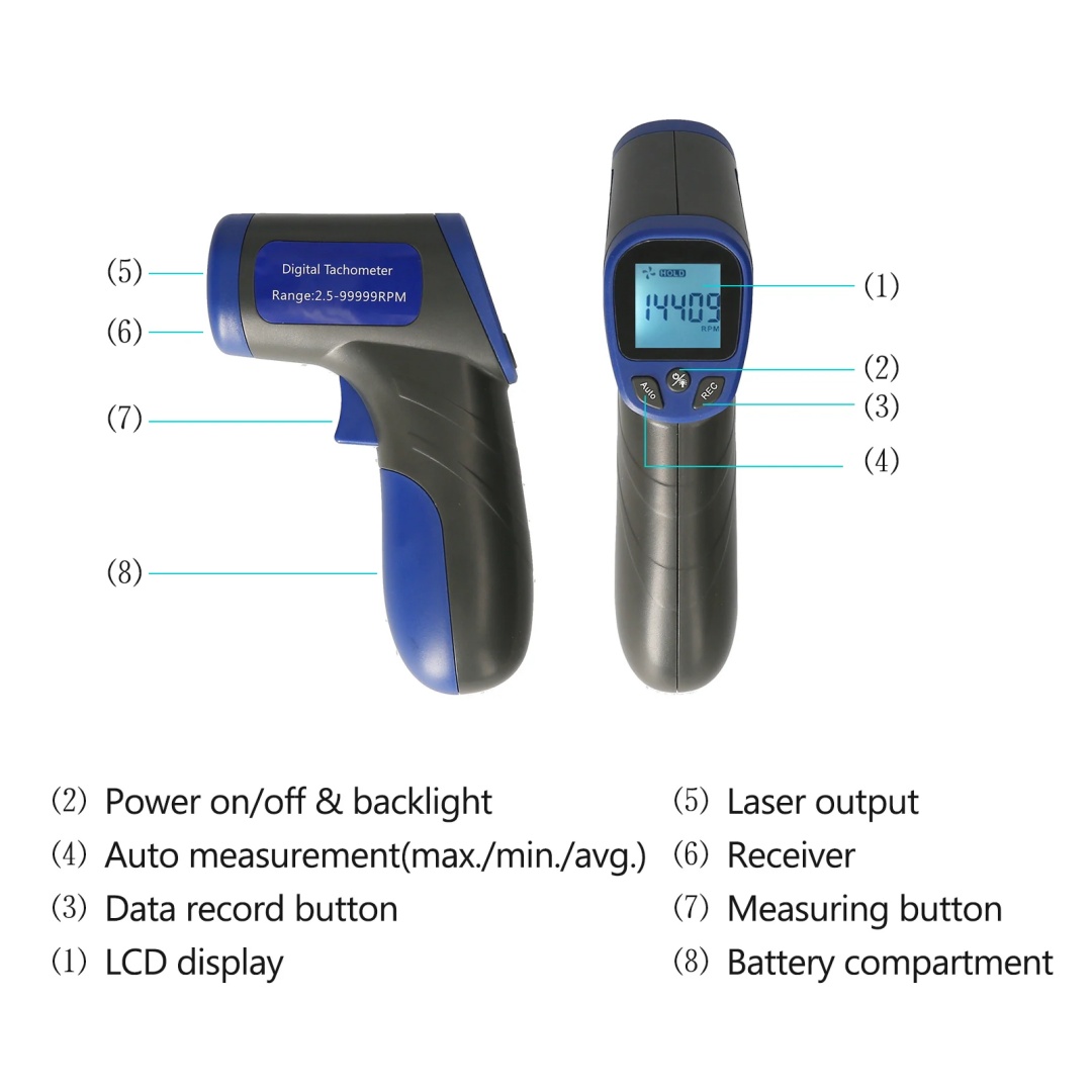 DT-6685 Non Contact Infrared L - Industrial Laser Tachometer avis et prix