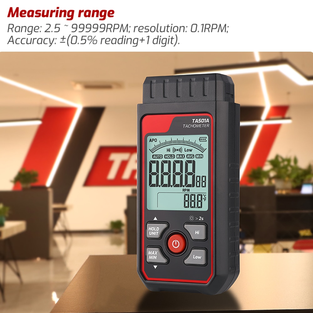 TA501A Laser Tachometer Up to  - Industrial Laser Tachometer avis et prix