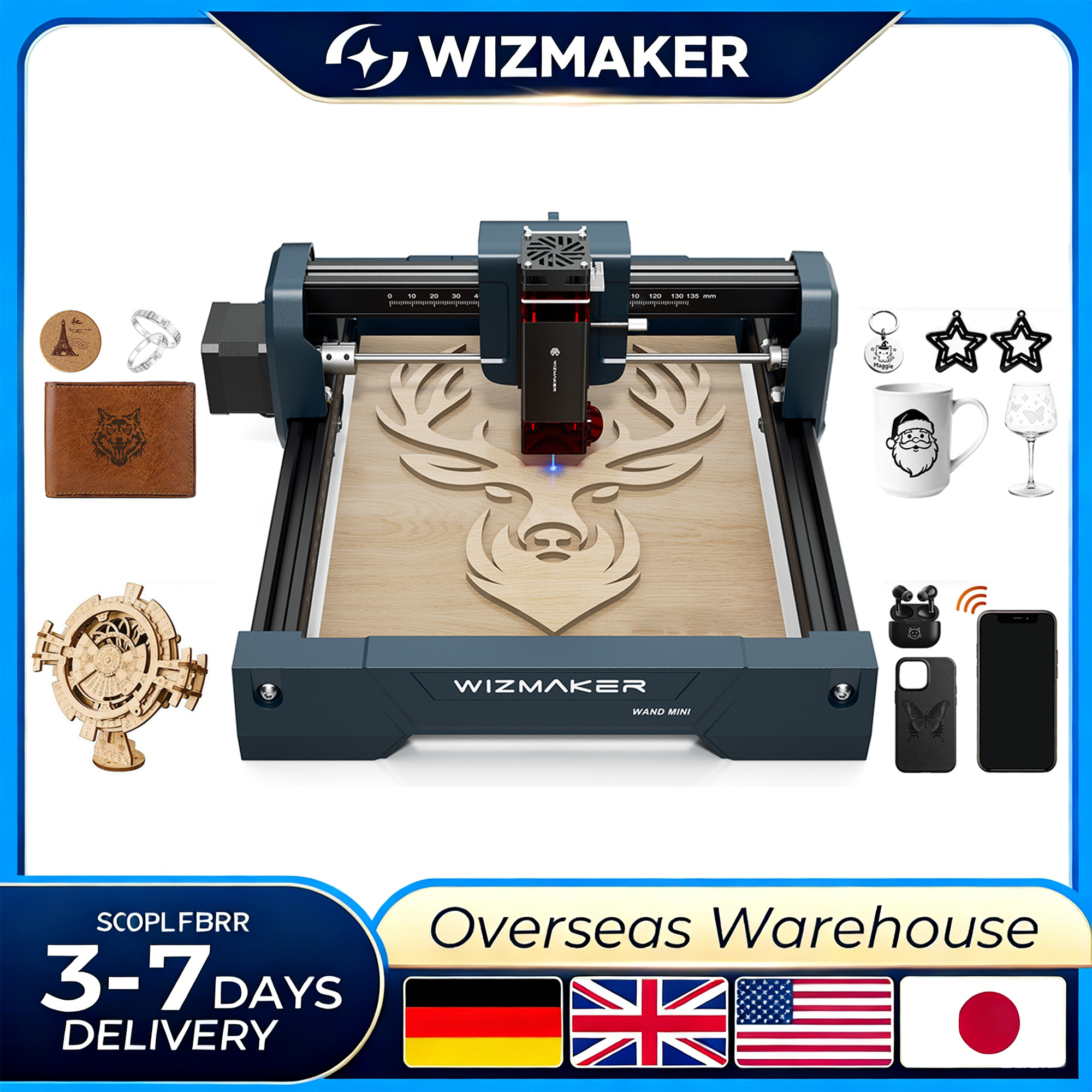 WIZMAKER WAND MINI DIY Laser E - Industrial Handheld Laser avis et prix
