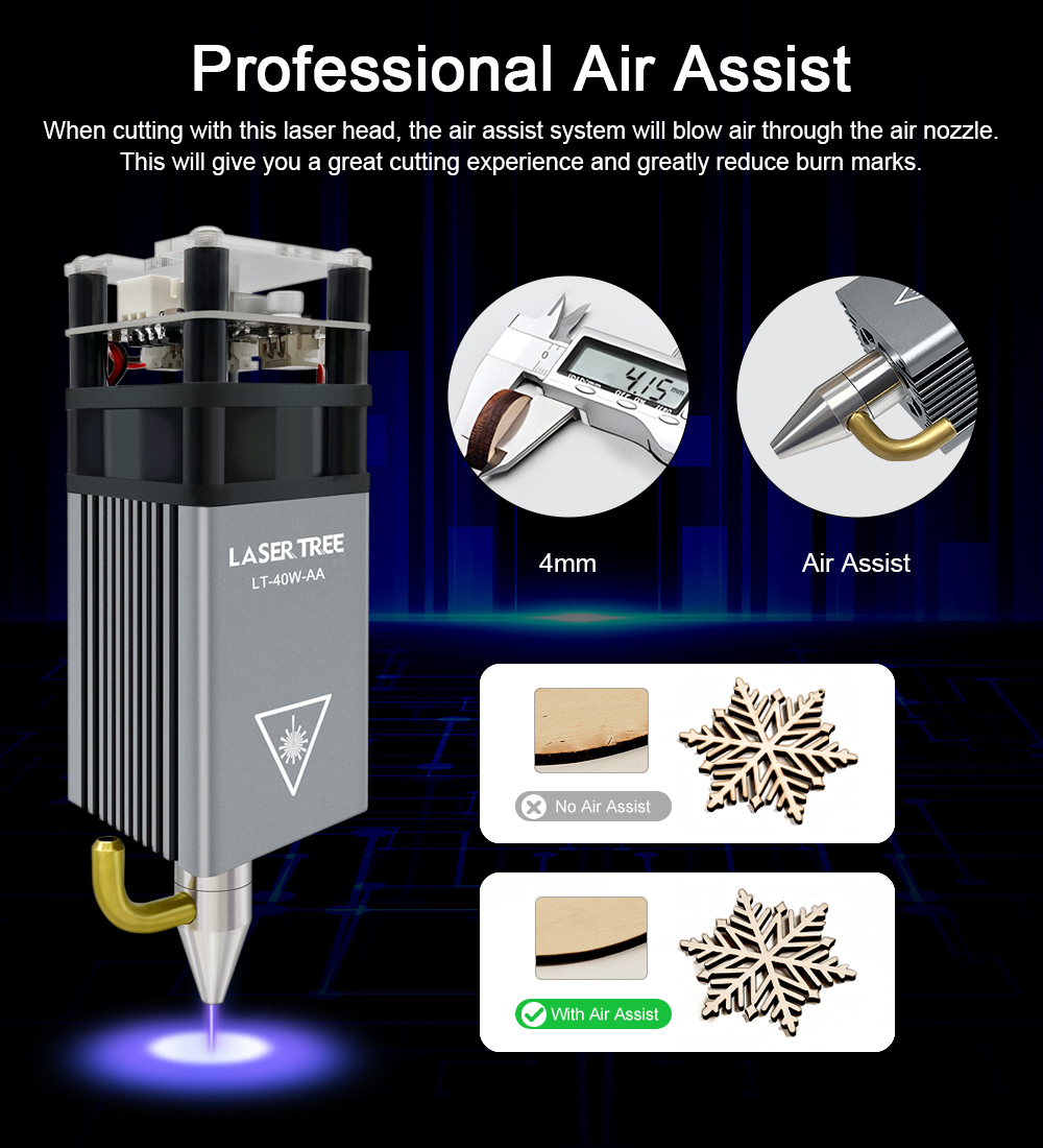 LASER TREE Laser Module 4W 5W  - Metal Laser Cutter Head avis et prix