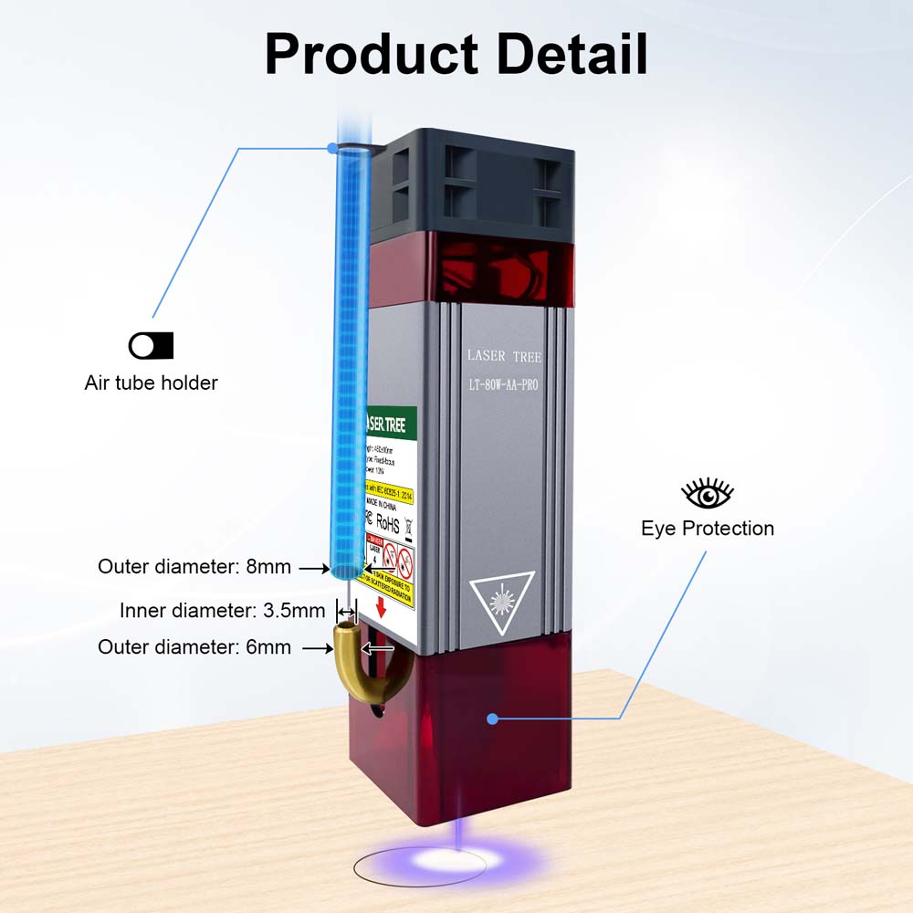 LASER TREE 20w 40W 80W Laser M - Metal Laser Cutter Head avis et prix