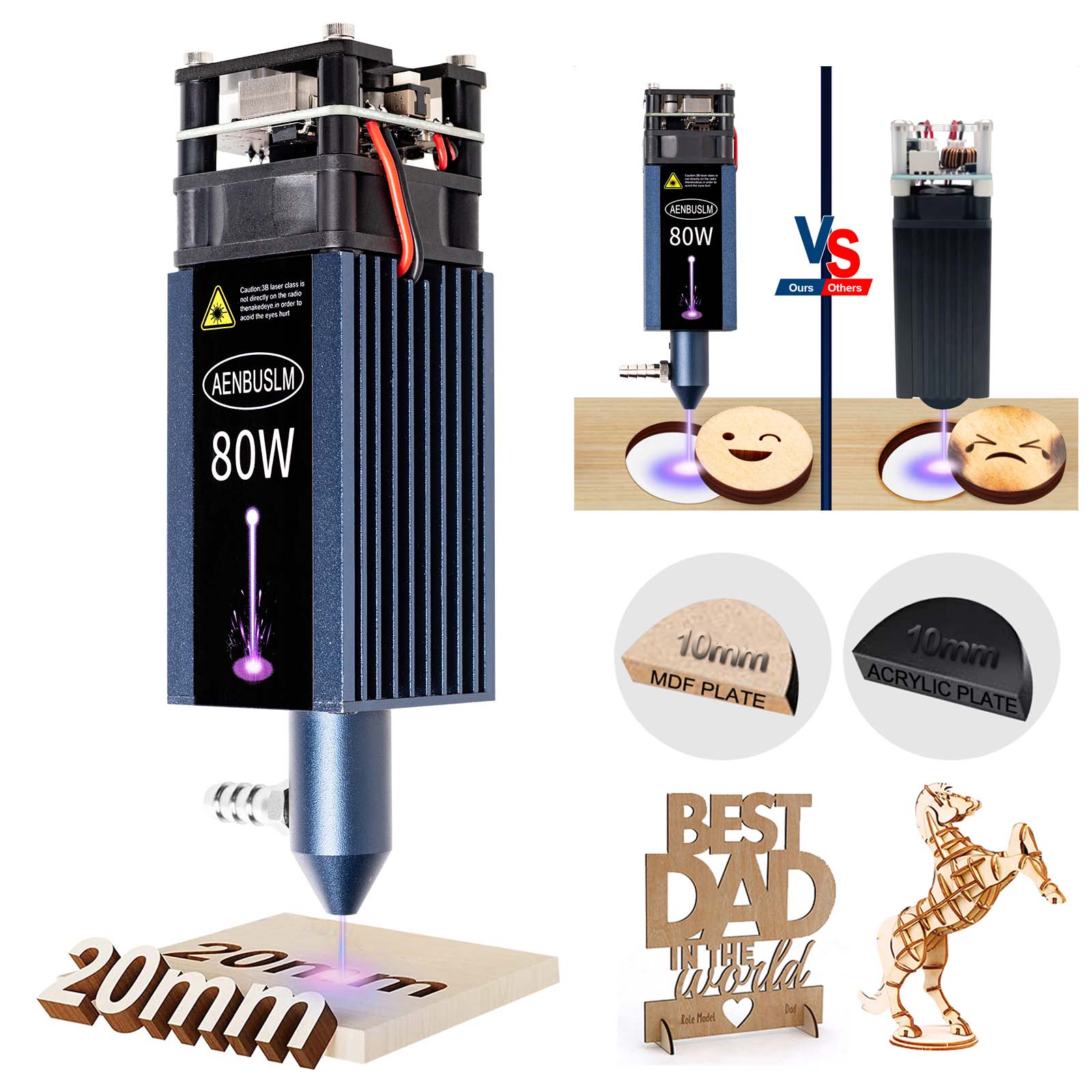 AENBUSLM 40W 80W Laser Engravi - Metal Laser Cutter Head avis et prix