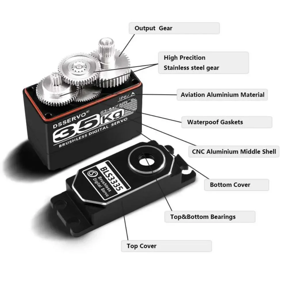 35KG BLS3335 Digital Servo Mot - Servo Motor Cnc avis et prix