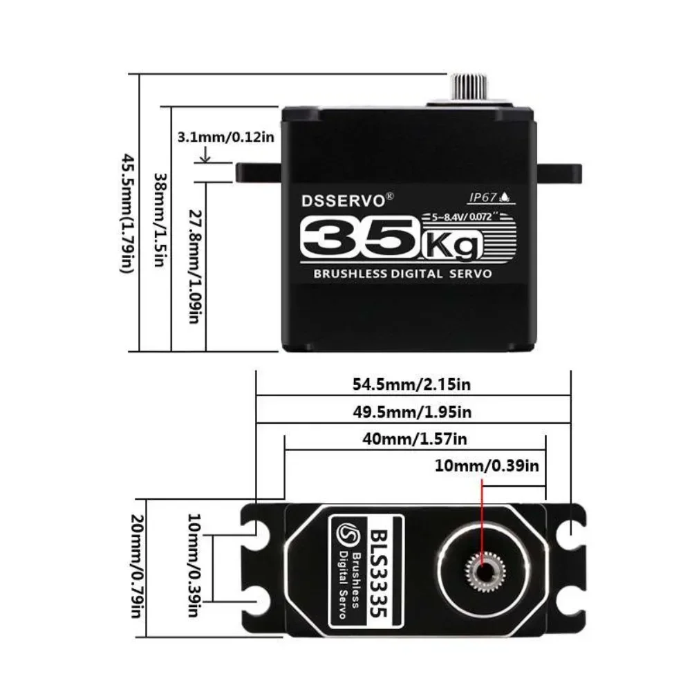 35KG BLS3335 Digital Servo Mot - Servo Motor Cnc avis et prix