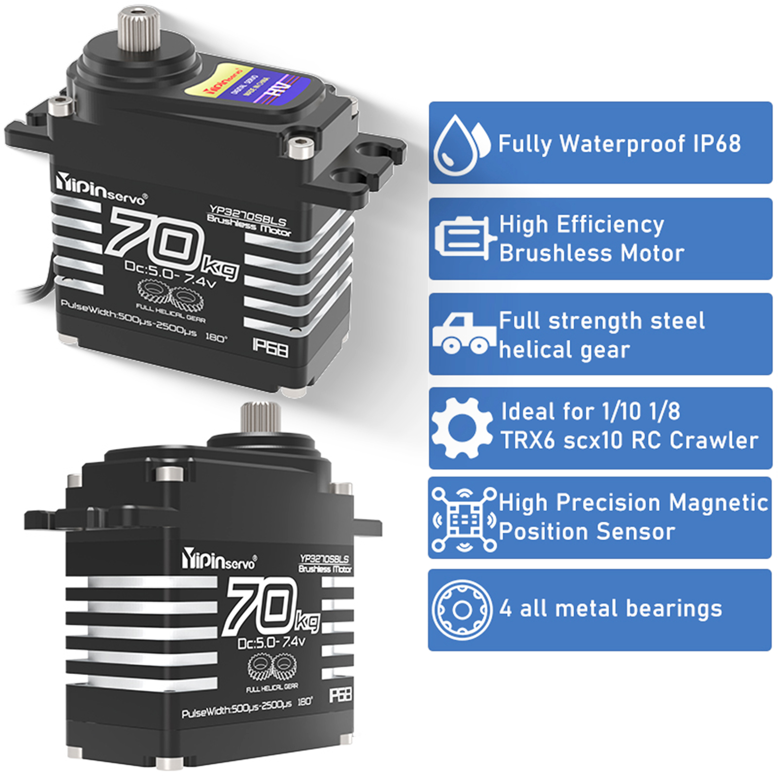 70kg Digital Servo 8.4V 180 De - Servo Motor Cnc avis et prix