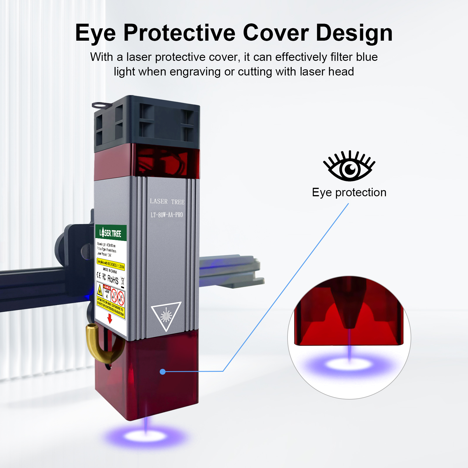 LASER TREE Pro 80W CNC Laser H - Metal Laser Cutter Head avis et prix
