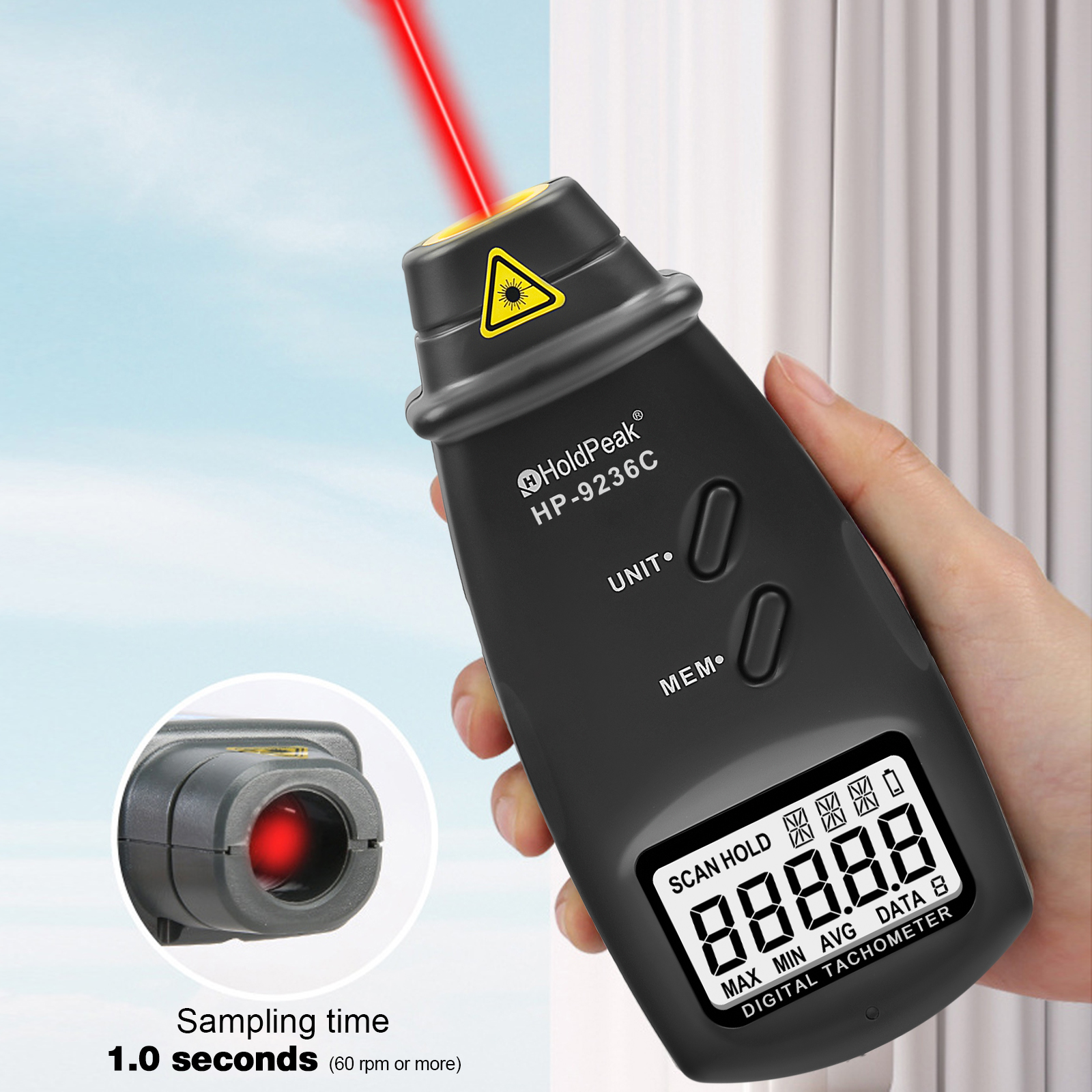 HP-9236C Digital Tachometer, 2 - Industrial Laser Tachometer avis et prix