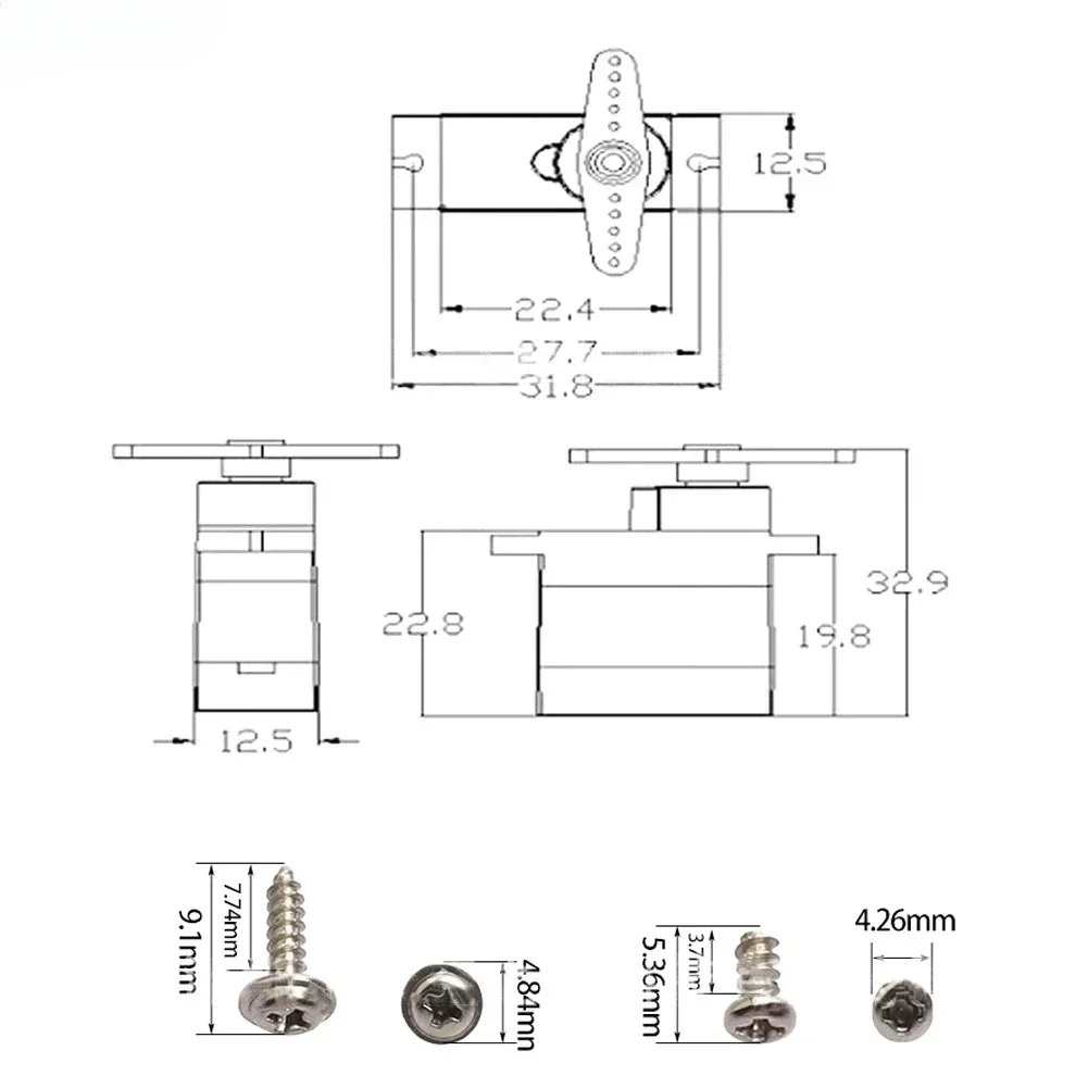 4PCS 9g SG92R Micro Servo Plas - Servo Motor Cnc avis et prix