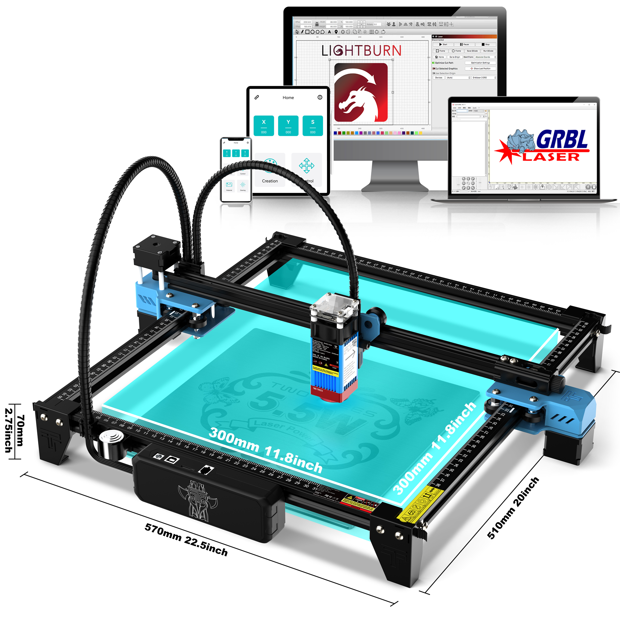 TwoTrees TTS-55 PRO CNC Laser  - Fiber Laser Cutting Machine avis et prix