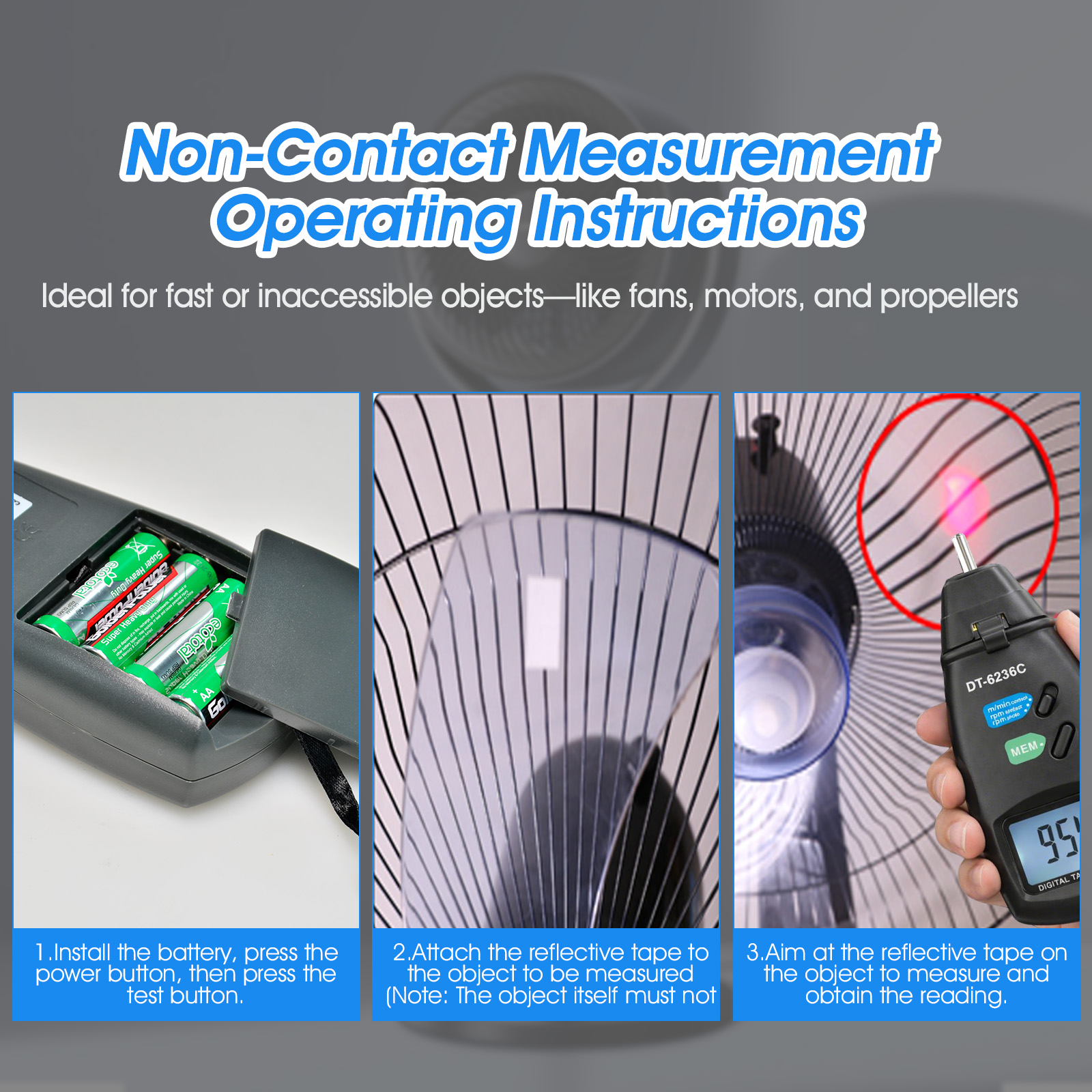 Digital Laser Tachometer, Non- - Industrial Laser Tachometer avis et prix