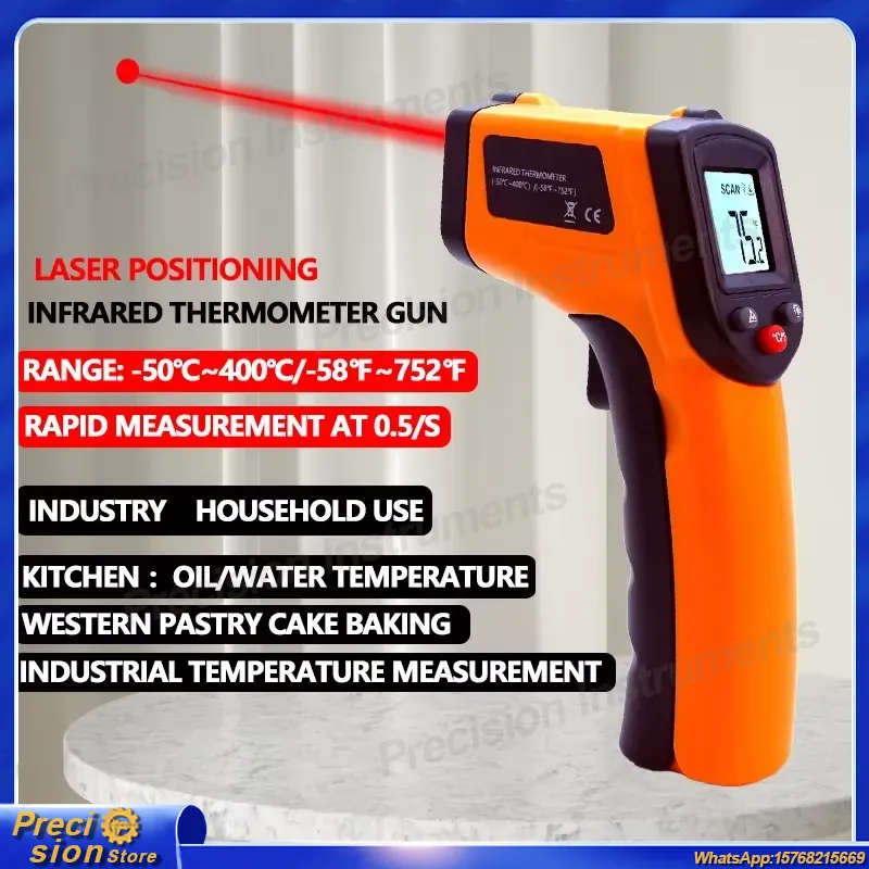 Infrared Thermometer Gun Non C - Industrial Handheld Laser avis et prix